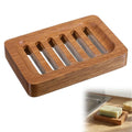 Wooden Soap Holder Slotted Wooden Teak Kitchen Sponge Holder Soap Dish for Shower Self Draining Dish for Shower, Sink, Bathroom, Bathtub, RV
