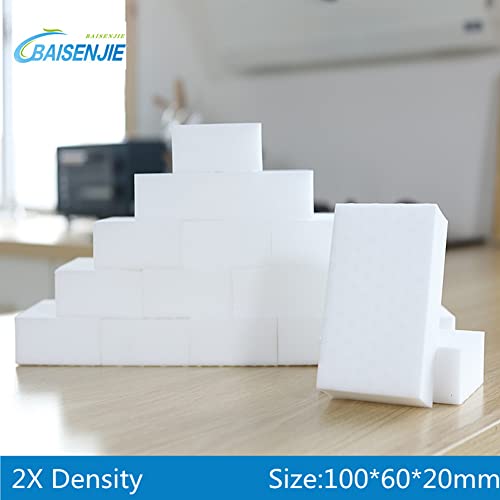 Magic Sponges Eraser,50PCS 2X Density Melamine Sponge Foam Cleaner for Bathtub, Floor, Baseboard, Bathroom, Wall,Kitchen,Furniture (50PCS (2X Density) | Just add Water,No Chemical Cleaners Required,Multi-purpose Cleaning Sponge for Kitchen, Bathroom,Batht