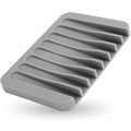 Anwenk Soap Dish for Shower Waterfall Soap Holder Soap Tray Soap Saver Drainer Flexible Silicone for Shower/Bathroom/Kitchen/Counter Top,Keep Soap Bars Dry Clean,Easy Cleaning- Grey, 1Pack - color: Grey-1pack