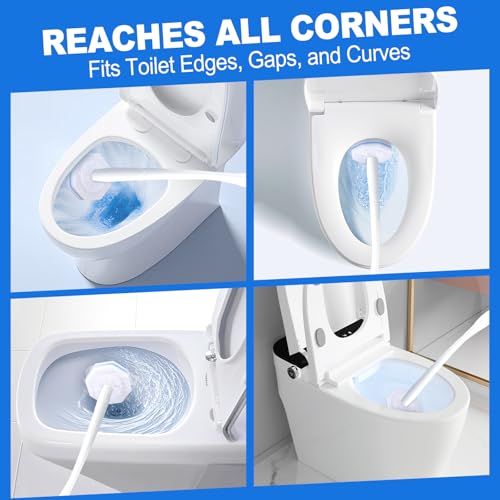 100 Count Disposable Toilet Brush,Toilet Cleaner Wand Refills Compatible with Most Toilet Brushes- No Falling Apart, Fresh Fragrance，4X Cleaning Power，Bathroom Cleaning. - size: 1 Count (Pack of 100)