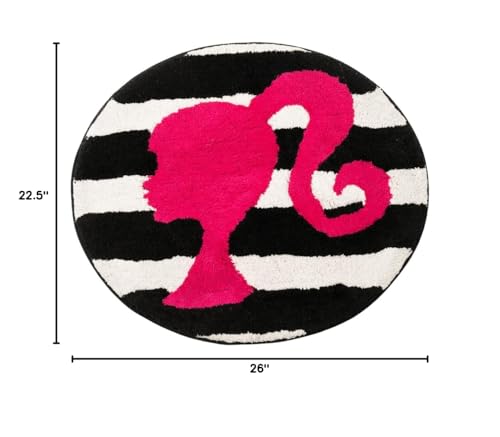 Collectibles Barbie 100% Cotton Non Slip Plush Bathroom Mat Rug (Officially Licensed Product) by Franco - color: Barbie