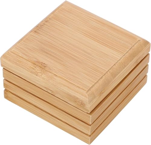 1/2Pcs Bamboo Soap Dish with Lid - Natural Wood Bar Tray Holder Storage Rack Container, Self Draining Soap Tray for Bathroom, Extend Soaps Life and Keep Dry ﻿(2Pcs) - color: 2pcs