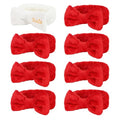 Semato Bachelorette Party Favor Set - Bride & Bridesmaid Spa Headbands (1 Bride + 7 Red) - color: 1 bride+ 7 red