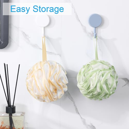 AmazerBath Loofah Sponge 60g/Piece, Exfoliating Bath Sponge Body Scrubber - Loofa Set of 4 - Cotton Candy Quartet - style: Cotton Candy Quartet