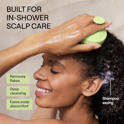 Silicone Scalp Scrubber for Dandruff – Serum, Balm, & Hair Oil Applicator – Scalp Massager Hair Growth for Men, Women – Shampoo Massager Brush or Head Scratcher – Alternative to Shower Comb (Green) - color: Green