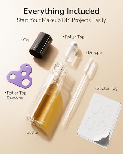 ULG 24-Pack Essential Oil Roller Bottles 10ml, Empty Bottles with Stainless Steel Roller Balls and Waterproof Labels, Clear Roller Balls For Essential Oils - color: Clear, size: 24-Pack