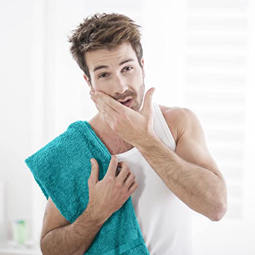 Utopia Towels, Salon Towel, Pack of 24, Not Bleach Proof, 16 by 27 Inches, Highly Absorbent Cotton Towels for Hand, Gym, Beauty, Spa, and Home Hair Care, Turquoise - color: Turquoise, size: 24 Pack