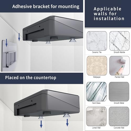 Soap Dish Tray with Drain for Bathroom Shower Kitchen | Stainless Steel Bar Soap Holder with Suction Cups, Double Layer Draining Soap Container Box for Sink Countertop/Wall-mounted