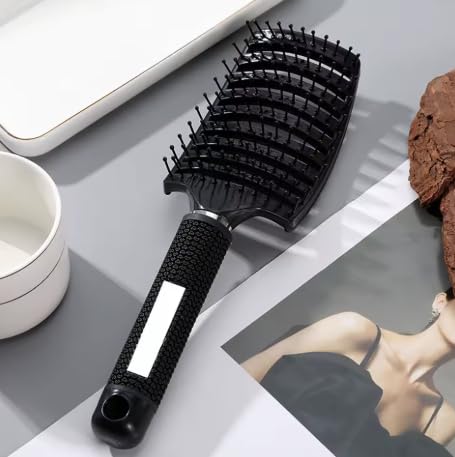 Hair Brush for Girls & Women, Scalp Massage Comb for Wet & Curly Hair, Professional Salon Hairdressing Styling Tool with Detangling