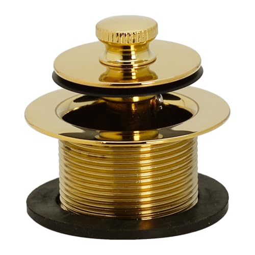Westbrass D3324-01 1-1/2" NPSM Pull & Drain Bathtub Plug, Coarse Thread, Polished Brass - color: Pvd Polished Brass