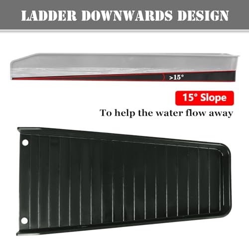 Gutter Downspout Extensions, Rain Gutter Downspout Splash Block,Drain Water Downspout Diverter, Gutter Splash Guards for Rainwater Drainage,16.3Inch (Black-4 Pack) - color: Black-4 PACK