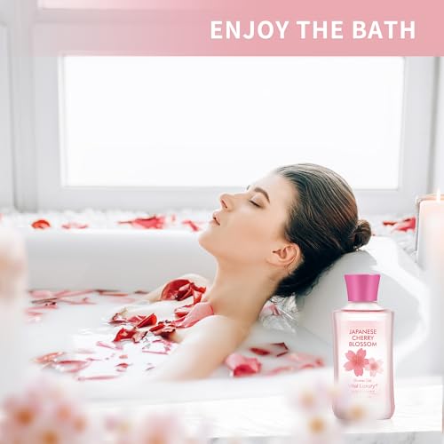 Bath and Body Gift Set, Japanese Cherry Blossom, 3-Piece Travel Size Collection, Shower Gel, Body Lotion, Body Mist, 3 Fl Oz Each, Natural Extracts, Ideal for Birthday, Mother's Day & Christmas Gifts