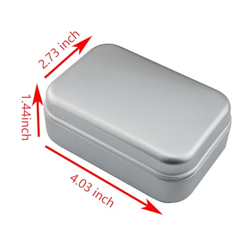 Aluminum Travel Soap Container with Lid Self-Draining Soap Dish Metal Storage Rack Portable Moisture Resistant Soap Holder for Traveling Gym Silver Double Square Drainable Soap Case