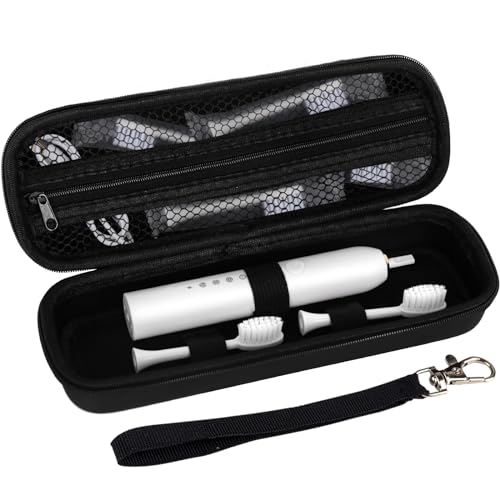 Hooqict Electric Toothbrush Travel Case for Oral-B Pro 1000, 2000, 3000, 3500, 1500 Travel Toothbrush Case Holder with Mesh Pocket Cover Protection, Protective Storage Bag Toothbrush Carrier - color: Black