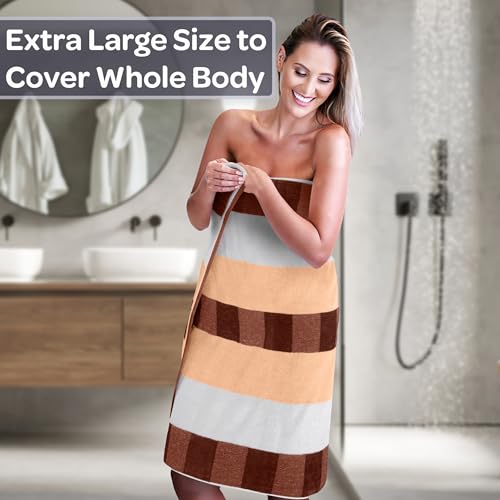 Lavish Home 2-Piece Towel Set - 35x70in Extra Large Bath Towels - 500 GSM 100% Cotton Bathroom Accessories - Absorbent Bath Sheets for Shower, Gym, Spa, and Dorm Room (Taupe) - color: Taupe