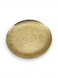 Brass Jewelry Tray – Gold Color Circular Small Round Spoon Rest Soap Dish Candle Holder - Perfect Catchall for Candles, Jewelry, Rings, and Trinkets (Brass with Etched Mandala Design) - color: Brass With Etched Mandala Design