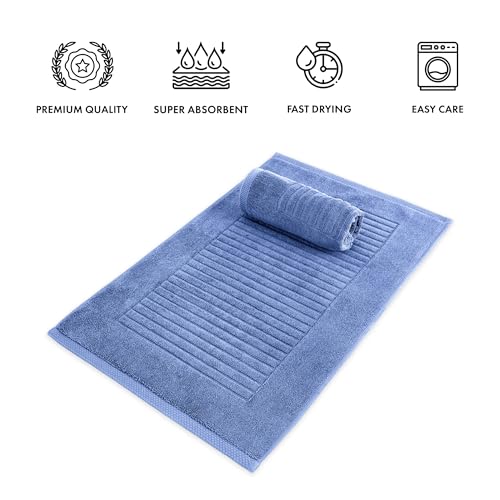Classic Turkish Towels CTT - 2 Piece Bathroom Rugs Set, 100% Cotton Bath Mats, Comfy & Highly Absorbent Bathroom Floor Mats, Machine Washable | 20"x32" (Royal Blue) - color: Royal Blue