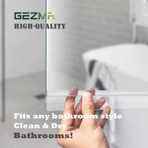 2-Pack Frameless Shower Door Bottom Seal (3/8'' X 39'') Clear Glass Shower Door Seal Strip Shower Door Sweep can Covers up to 23mm Gap - Stop Leaks - size: Standard - 3/8 inch (10mm) - 23mm Gap
