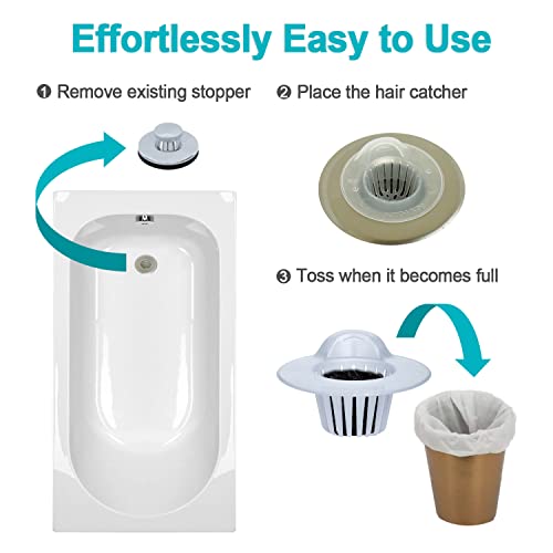 Aire Allure, 25 Pack, Hair Catcher for Bathroom Sink or Bathtub, White, Small - size: Small