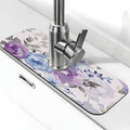 Lavender Flowers Kitchen sink faucet pad, strong water absorption, anti slip, easy to clean, very suitable for splash and drip prevention, suitable for kitchens and bathrooms - color: Lavender Flowers