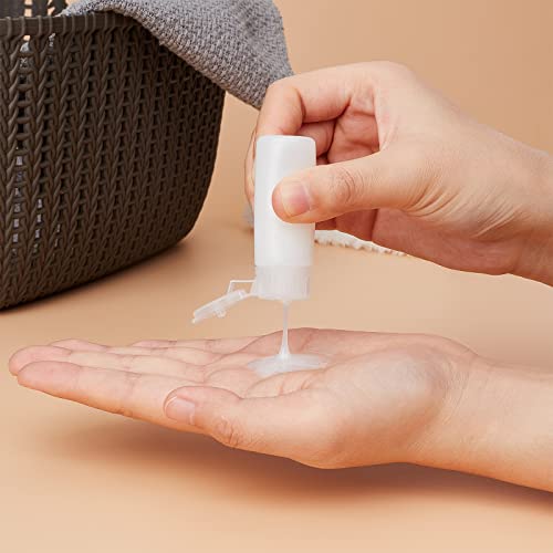 BENECREAT 10 Pack 12ml Small Plastic Flip Cap Sample Bottle Empty Refillable Travel Bottles for Makeup Cosmetic Toiletries Product - size: ['12 ml']