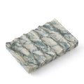 Real Luxurious Natural Marble Soap Dish for Shower,soap Dish for Bathroom,Non-Ceramic/Non-Resin Stone soap Tray（Cyan Green） - color: Cyan Green
