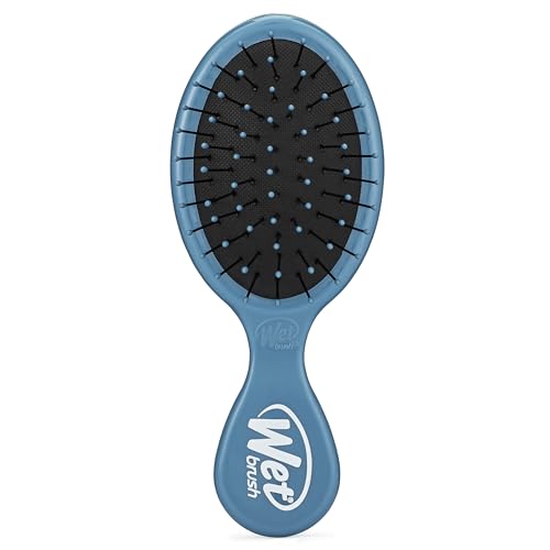 Wet Brush Mini Detangler Hair Brush, Elemental Blue, Detangling Travel Hairbrush, Ultra-Soft IntelliFlex Bristles Glide Through Tangles with Ease, Pain-Free, All Hair Types - color: Elemental Blue, size: 1 Count (Pack of 1)
