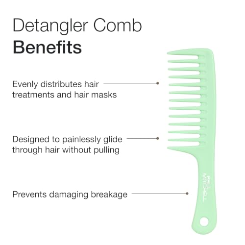 Paul Mitchell Detangler Comb, Wide Tooth Comb Detangles Wet or Dry Hair - color: Seafoam - 9.62 in.Length (Pack of 1)