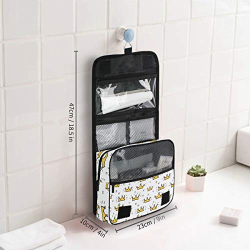senya Hanging Travel Toiletry Bag Kit Makeup Case Cosmetics Organizer for Men Women - color: Crown Princess