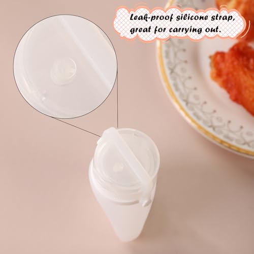 6 Pack Tiny Silicone Condiment Squeeze Bottles Small Salad Dressing Bottles to Go Travel Salad Dressing Containers for Lunch Box 60ml/2 oz Travel Sauce Bottle with Labels - size: 2 fl oz (60 ml)