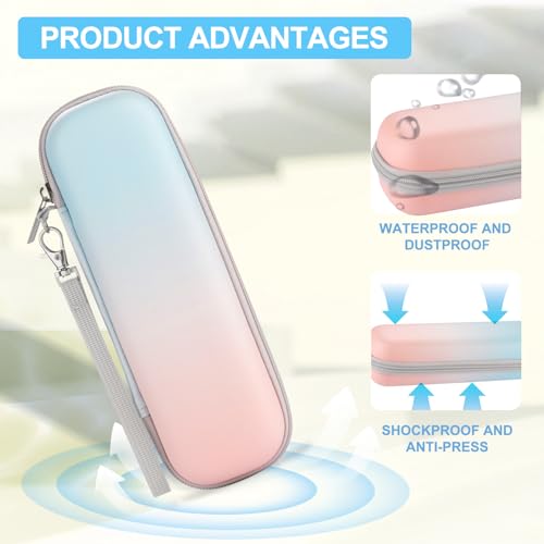 Toothbrush Travel Case for Oral B/Oral-B Pro 1000 1500 5000 7000 7500 9600/ Philips Sonicare 4100 5100 6100 5300 Electric Toothbrush, Portable Hard Protective Storage Bag (Gradient Case and 2 Caps) - color: Gradient Case and 2 Caps