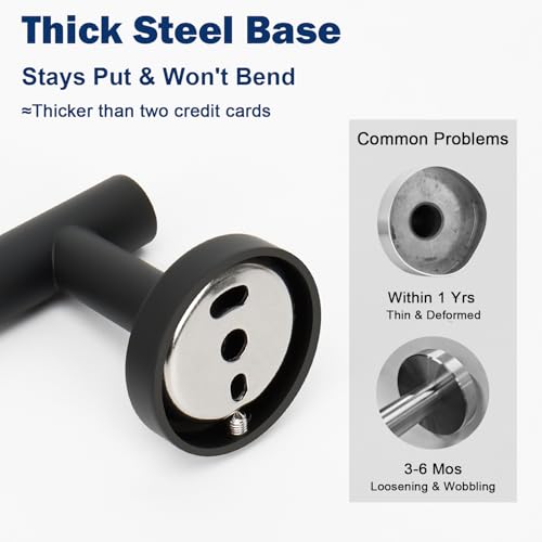 NearMoon Bathroom Toilet Paper Holder, Premium SUS304 Stainless Steel Rustproof Wall Mounted Toilet Roll Holder for Bathroom, Kitchen (1 Pack, Matte Black) - color: Matte Black