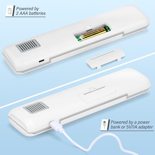 YourMate UVC Toothbrush Case Travel Toothbrush Covers Case for Houshold and Traveling Power by AA Battery or USB-C Cord White - color: White