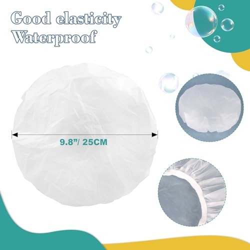 MAQIHAN 6 Shower Cap Reusable Waterproof - Unisex Plastic Shower Cap Plastic Caps Hair Treatment Deep Conditioning Hair Cap Shower Hair Care Bathing Cap Travel Essentials Washable Hair Cover Women Men - size: Medium