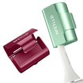 Aluminum Alloy Toothbrush Cover Cap, Long-lasting Toothbrush Head Covers Travel Toothbrush Protector Case for Electric and Manual Brushes, 2 Pcs, Red+Green - color: Red+Green