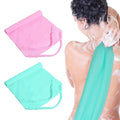 2 Pcs Exfoliating Back Scrubber with Handles,Nylon Back Scrubber Back Wash Cloth Exfoliating Shower Towel Stretchable Back Washer for Shower for Women Men Back Cleans Skin Massages(Pink,Green) - color: Blue,purple
