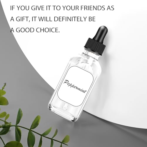 Bumobum 2 pack Dropper Bottle 2 oz, Clear Glass Eye Dropper Bottles for Essential Oils with Labels and Funnel, Leakproof Tincture Bottles with Measured dropper - color: Clear