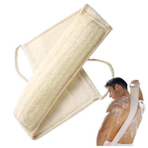 Natural Loofah Sponge, Exfoliating Body Scrubber for Men Women, Loofah with Handle, Exfoliating Back Scrubber for Shower Set, Deeply Clean & Invigorate Your Skin (1 pcs in Box) - style: 1 Count Natural Loofah in 1 Style