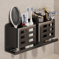 Aluminum Toothbrush Holder， Wall-Mounted，Bathroom Rack，4 Slot，Black | Bracket Shower Toothbrush Razor Holder Suitable for Toothbrush, Toothpaste, Razor and Comb etc Bathroom Storage - size: Black four slots