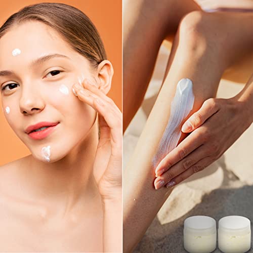 Patelai 4 Pieces Round Wide-mouth Leak Proof Plastic Container Jars with Lids for Travel Storage Makeup Beauty Products Face Creams Oils Salves Ointments DIY Making(2 Ounce,Clear) - color: Clear, size: 2 Ounce