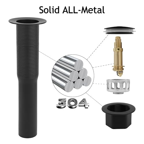 Bathroom Sink Drain,5 Pack Matte Black Drain Stopper Without Overflow,Small Cap Pop Up Drain Assembly with Detachable Strainer Basket,Built-in Anti-Clogging, Stainless Steel Nut - color: 5 Pack-matte Black-small Cap, style: Without Overflow