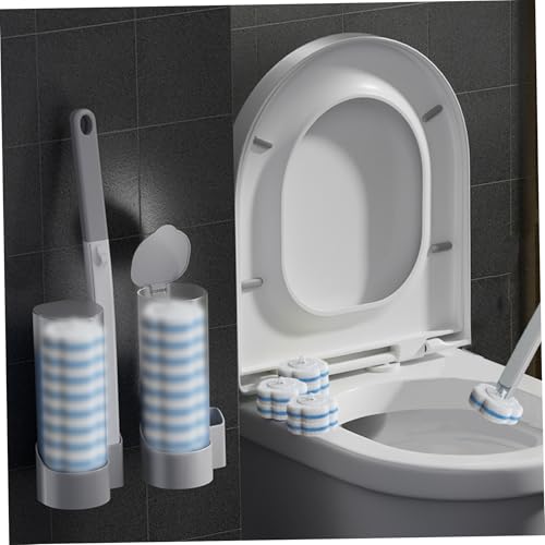 Disposable Toilet Brush Refills, 40PCS Flower Shape Cleaner Pads with Cleaning Solution