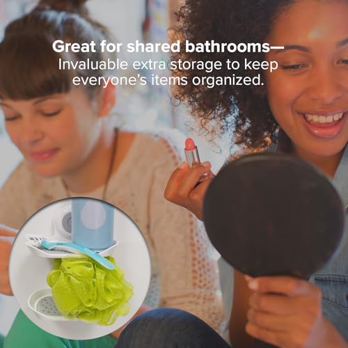 SlipX Solutions Double Soap Saver, Strong Hold Suction Cup Soap Holder, Must Have Universal Kitchen & Bathroom Shower Accessories, No Drilling, No Tools, Rust-Proof, Removable, White - color: White, size: Double Tray