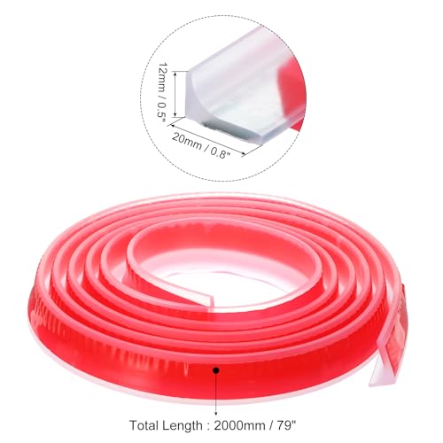 uxcell 78 Inch Collapsible Shower Barrier Stopper Water Splash Guard Blocker 79"Lx0.8"Wx0.5"H for Bathroom Kitchen Wet and Dry Separation, Clear - color: Clear, size: 79"Lx0.8"Wx0.5"H