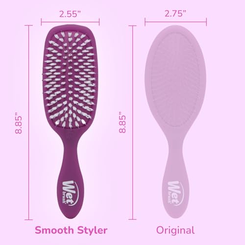 Wet Brush Smooth Styler Hair Brush, Purple Frost, Exclusive Ultra-soft IntelliFlex Bristles, Synthetic Boar Bristles, Shiny And Smooth, For All Hair Types, For Women, Men, Wet And Dry - color: Purple Frost, size: 1 Count (Pack of 1)