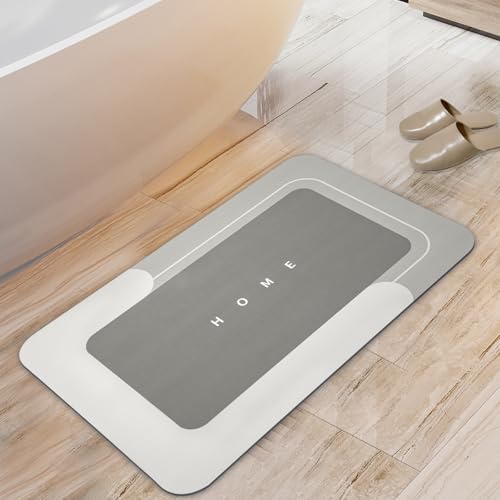 Housego Absorbent Bath Mat Magic Rug, Quick Drying Mat Magic Bath Mat Non-Slip Floor Rug Rubber Backed for Bathroom Kitchen Shower Sink, Water Absorbent (1PC, 15.7''x23.6'', Beige) - color: Beige, size: 1 Rectangular Piece (15.7" x 23.6")
