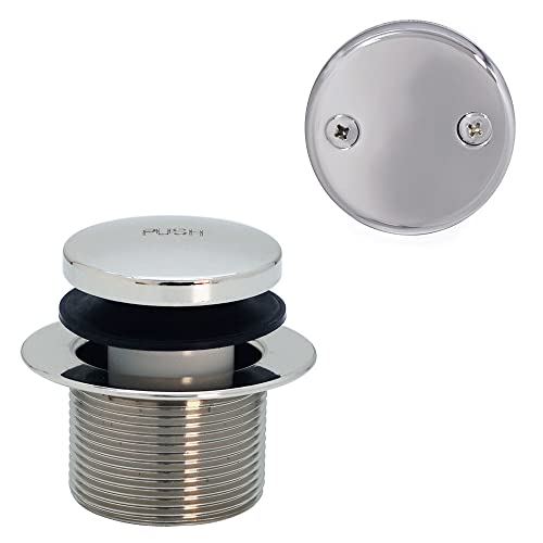 Westbrass D93-2-05 1-1/2" Tip-Toe Bathtub Drain Trim with Two-Hole Overflow, Polished Nickel - color: Polished Nickel, size: 1 Pack