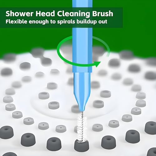 Multisize Shower Head Cleaner Tool Set, Shower Head Cleaning Brush for Small Hole Nozzle Unclogger, Anti-Clogging Cleaner with Storage Box for Bathroom, Faucet & Home Cleaning (60 Pcs) - color: 60pcs