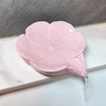 Soap Dish Soap Holder Self-Draining Soap Dish, Resin Bar Soap Holder, Plum Blossom Shape Soap Tray Soap Saver for Bathroom,Kitchen,Sink,Bathtub,Easy Cleaning and Keep Dry - color: Plum Blossom