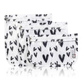 HIONXMGA TSA Approved Toiletry Bag, Set of 3 Clear Travel Toiletry Bag Quart Size Zipper Travel Pouch, Waterproof Makeup Cosmetic Bag for Women Men Kids Toiletries Carry on, Hearts - color: Hearts, Mixed Sizes